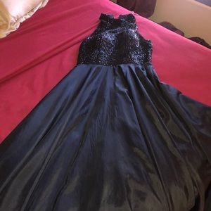 Black beaded top Sherri hill
